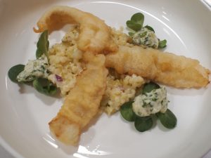 Sliptong met parelcouscous