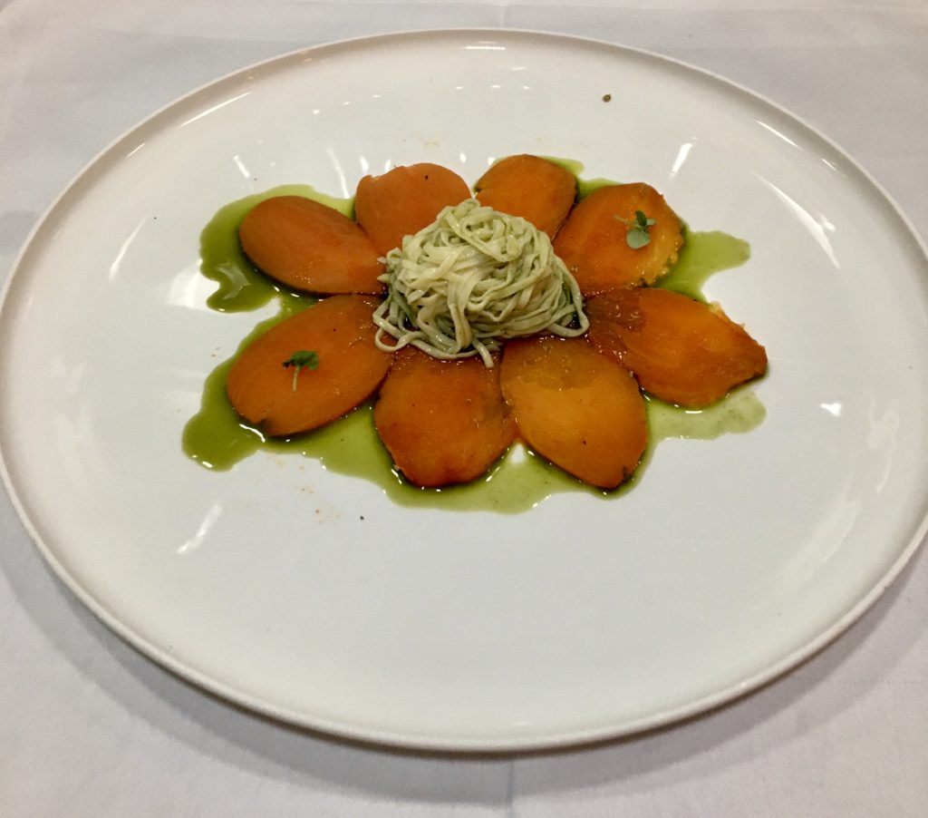 Tomatencarpaccio met tagliolini