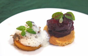 Polentacakeje met paddenstoelen