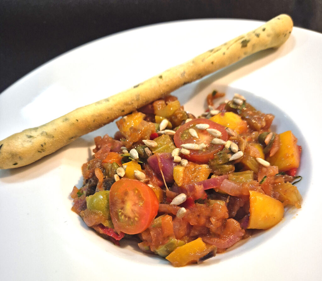 Caponata met grissini
