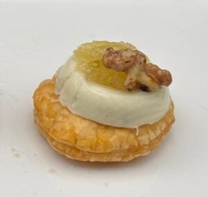 Gorgonzolamousse met perenjam